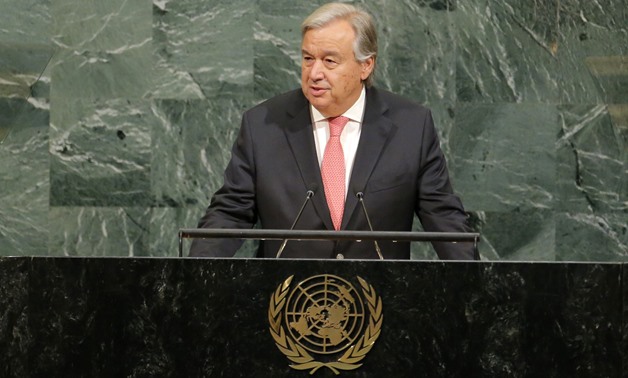 United Nations Secretary General Antonio Guterres addresses the 72nd United Nations General Assembly at U.N. headquarters in New York, U.S., September 19, 2017. REUTERS/Lucas Jackson