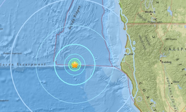 Two earthquakes, one magnitude 5.7 and another 3.3 were detected off the coast of Northern California in Humboldt County (U.S. Geological Survey)