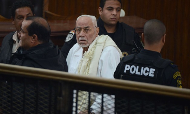 Mahdi Akef during his trial - Maher Iskandar/ File photo