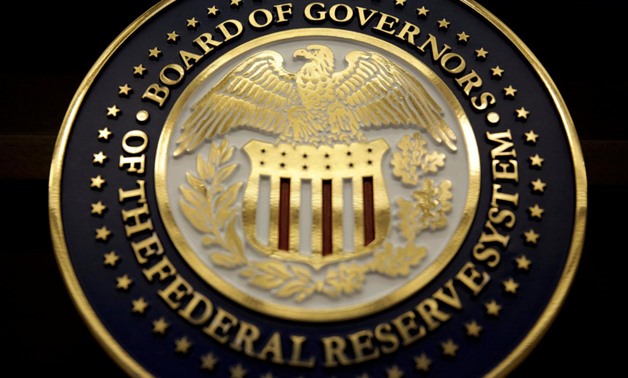FILE PHOTO - The seal for the Board of Governors of the Federal Reserve System is on display in Washington, DC, U.S. on June 14, 2017. REUTERS/Joshua Roberts/File Photo