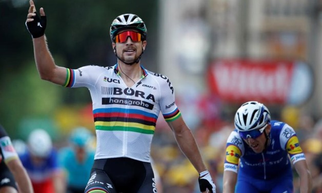 Bora-Hansgrohe rider Peter Sagan of Slovakia wins the stage