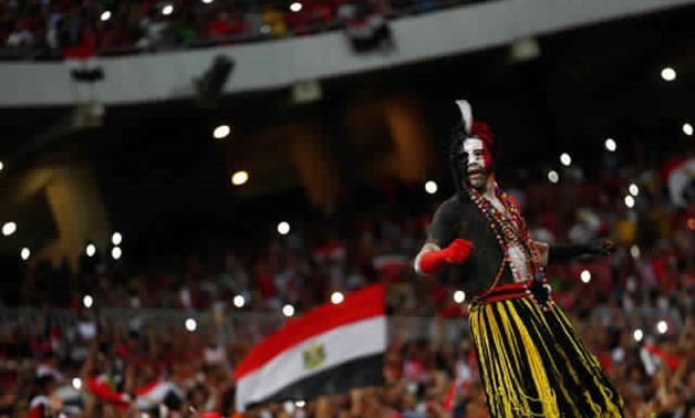 Egyptian fans packed the stadium against Uganda, Reuters