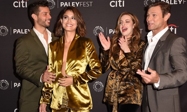 "Dynasty" cast members Rafael de la Fuente, Nathalie Kelley, Elizabeth Gillies and Grant Show attend the 11th annual PaleyFest Fall TV Previews on September 9, 2017 - AFP