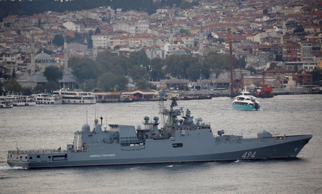 he Russian Navy's frigate Admiral Grigorovich sails in the Bosphorus on its way to the Mediterranean Sea, in Istanbul, Turkey, September 25, 2017. REUTERS/Murad Sezer
