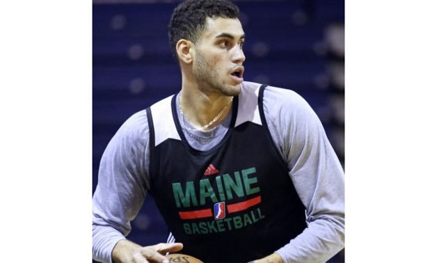 Abdel Nader with his team, Maine Red Claws, Abdel Nader official account on Twitter