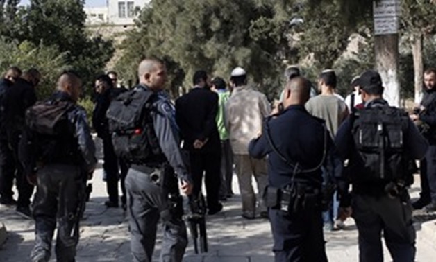 Israeli occupation forces break into Al Aqsa Mosque courtyard - File Photo