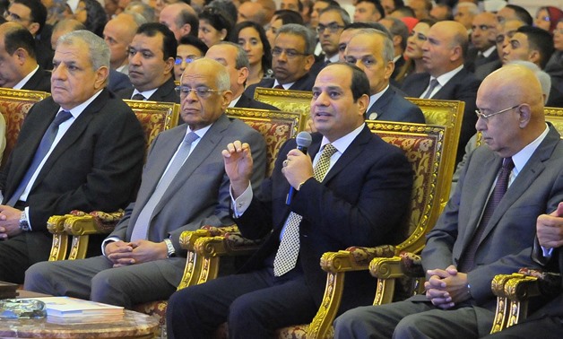 President Abdel Fatah al-Sisi during the conference held on Saturday to announce the population count along other statistics in Egypt - Press photo