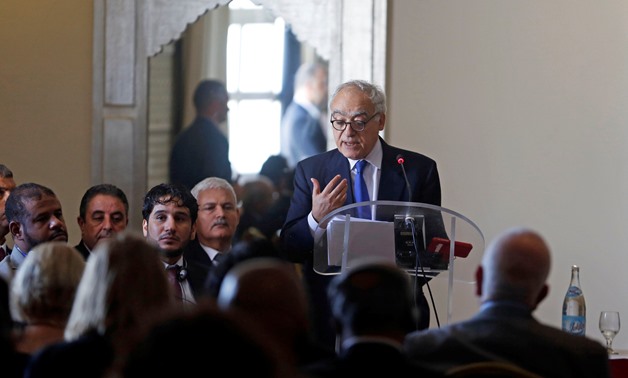 Ghassan Salame, U.N. Libya envoy, speaks during a meeting in Tunis, Tunisia September 26, 2017. REUTERS/Zoubeir Souissi