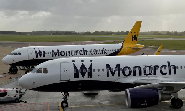 Monarch aircraft are seen parked after the airline ceased trading, at Luton airport in Britain, October 2, 2017. REUTERS/Mary Turner LONDON (Reuters) 