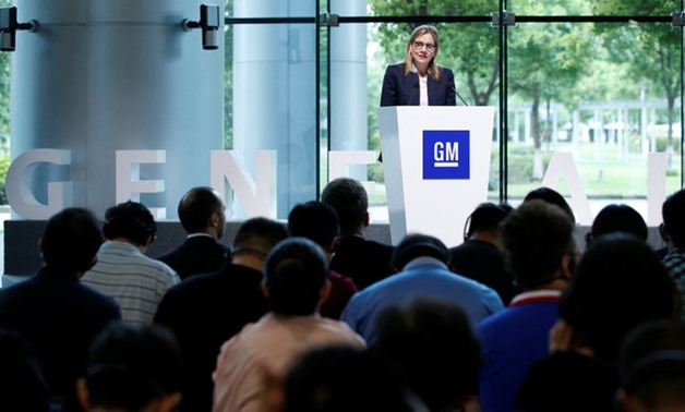 General Motors Chairman & CEO Mary Barra attends a press conference in Shanghai - REUTERS