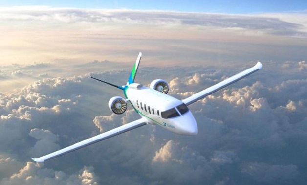 Zunum Aero’s hybrid-electric aircraft, due to enter service in 2022, is seen in this undated artist's rendering released by Zunum Aero on October 5, 2017. The Kirkland, Washington, U.S., company is backed by the venture arms of Boeing Co and JetBlue Airwa