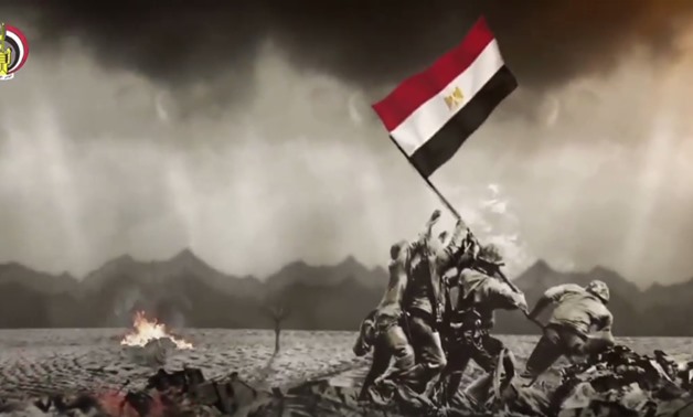 screenshot from video- the official facebook page for the military spokesperson of the Egyptian armed forces