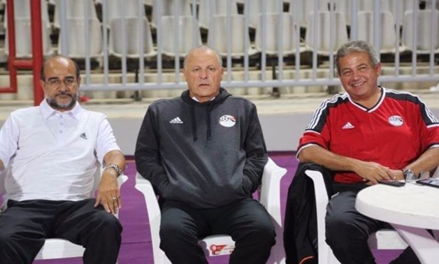 Khaled Abd El Aziz with Hany Abo Rida in the Egyptian camp, File photo