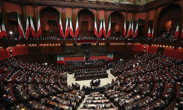 Lower House of Italian Parliament (photo credit: Reuters)
