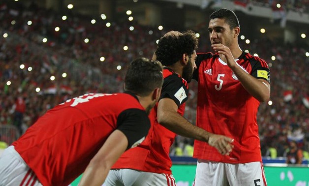 Egyptian team celebrating after the first goal – Press image courtesy by Ahmed Maarouf