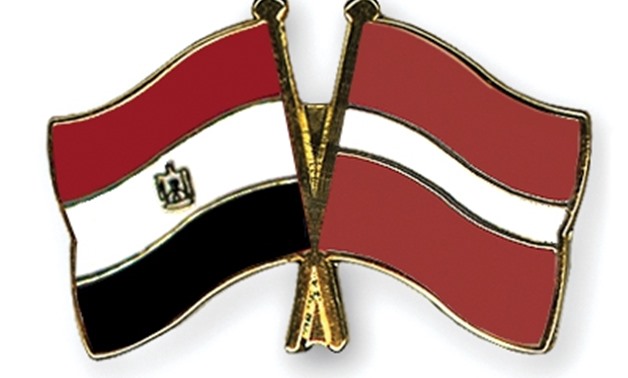  Latvian flag and Egyptian flag - CC