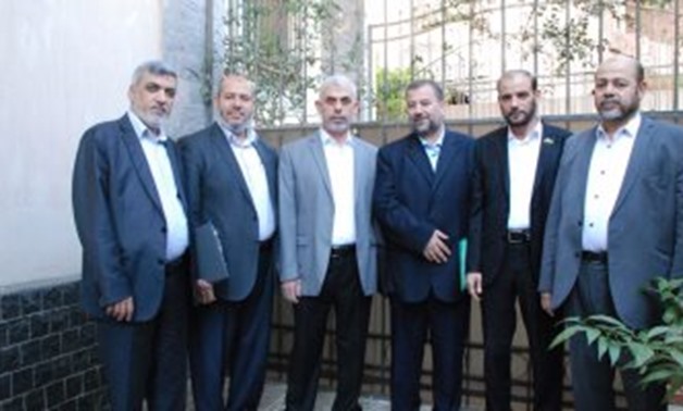 Hamas delegation in Cairo during the second session of dialogue 