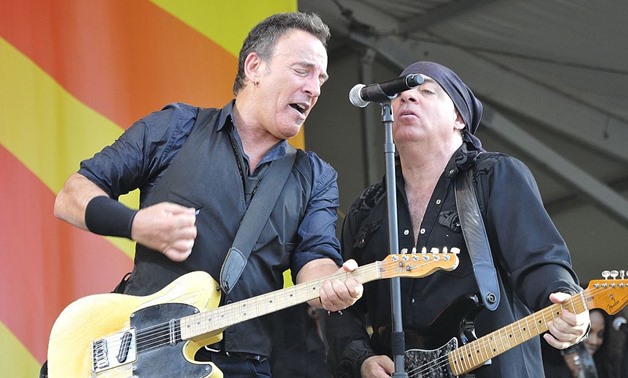 Bruce Springsteen, left, via Wikimedia

