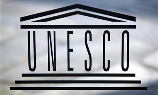 The logo of the UNESCO is seen inside at the headquarters in Paris on September 22,2009. REUTERS/Charles PlatiauT
