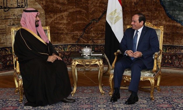 President Abdel Fatah Al Sisi held a phone call on Saturday with Saudi Crown Prince Mohamed bin Salman - File Photo