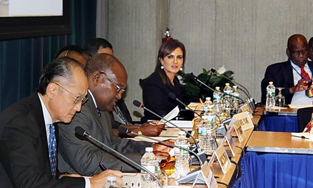 Minister of Investment Sahar Nasr's meeting with the African Caucus Monday- Press Photo
