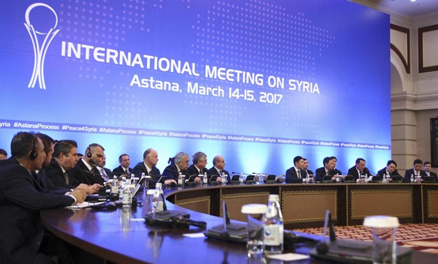 Participants of Syria peace talks attend a meeting in Astana, Kazakhstan March 15, 2017. REUTERS