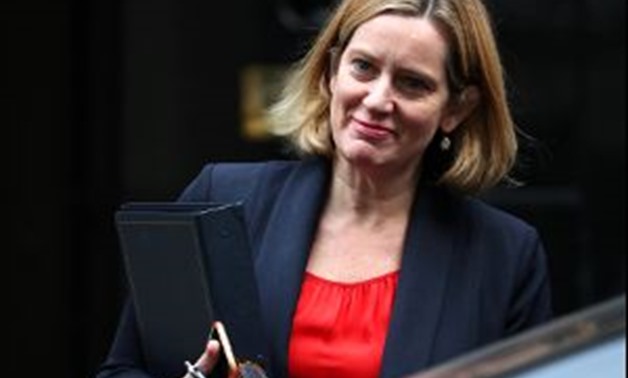 Amber Rudd, Britain's Home Secretary, leaves 10 Downing Street in London - REUTERS