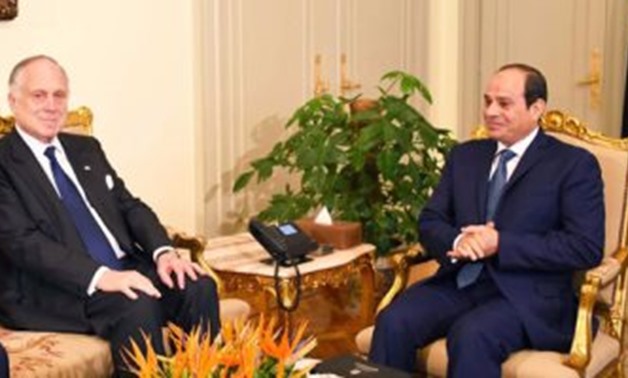 President Abdel Fatah al-Sisi with Head of the World Jewish Congress (WJC) Ronald Lauder – File Photo