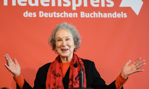Canadian author Margaret Atwood attends a press conference on October 14, 2017 at the Frankfurt Book Fair in Frankfurt am Main, western Germany. (dpa / AFP/Arne Dedert)