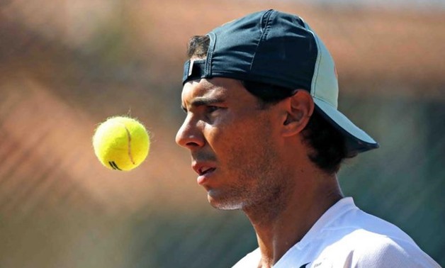 Rafael Nadal of Spain attends a training session at the Monte Carlo Masters, Reuters
