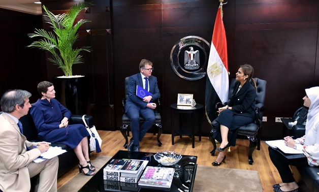 Investment and International Cooperation Minister Sahar Nasr met with the EU Delegation to Egypt headed by Ivan Surkos – Press Photo 