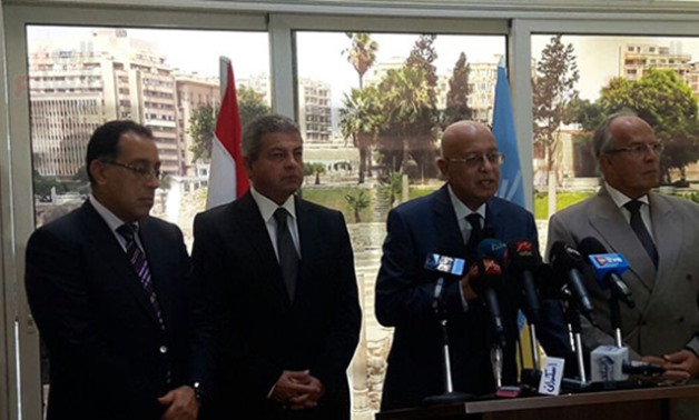 PM during press confrance held in Alexandria Thursday - press photo