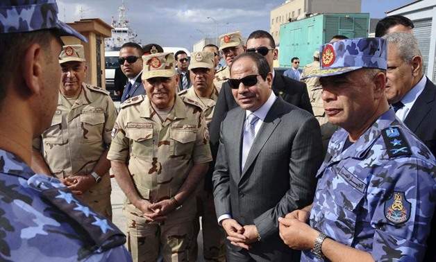 Sisi attends navy exercise in Alexandria - Press Photo