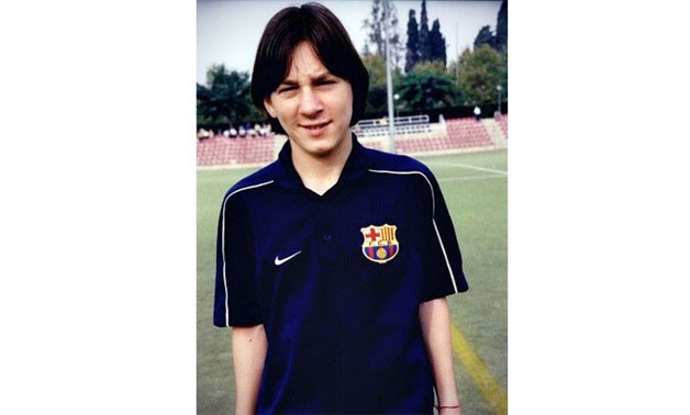 Lionel Messi in Barcelona academy, Twitter