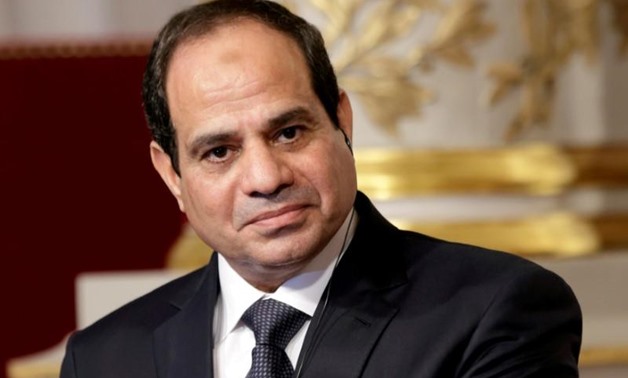 Egyptian President Abdel Fattah al-Sisi delivers a statement at the Elysee Palace in Paris, France November 26, 2014. File photo/Reuters/Philippe Wojazer.
