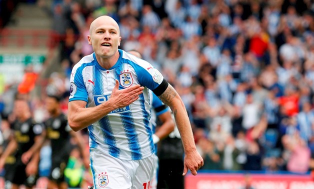 Aaron Mooy celebrates his goal, Huddersfield official website