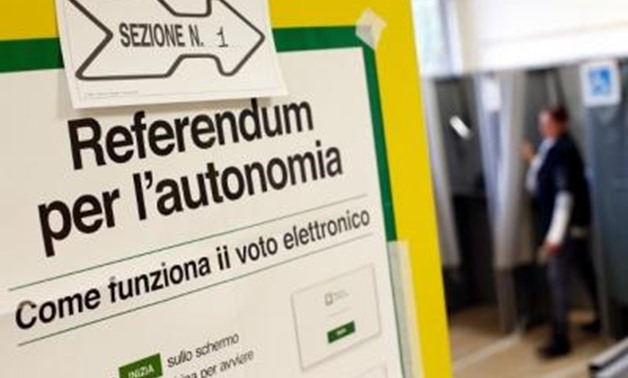 Two rich Italian regions vote for more autonomy - Press Photo