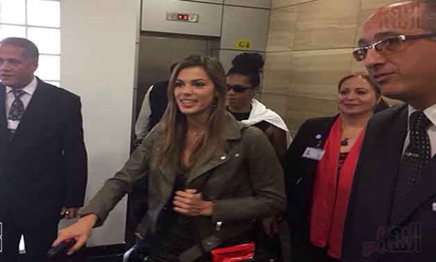 Miss Universe 2016 Iris Mittenaere of France arrived Cairo - Press Photo