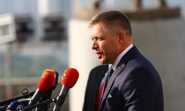 Slovakia's Prime Minister Robert Fico arrives for the European Union summit - Reuters
