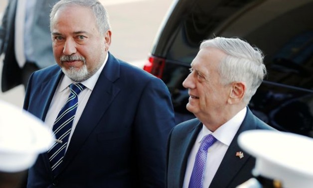 Mattis welcomes Israel's Lieberman for meetings at the Pentagon in Washington - REUTERS