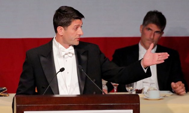 House Speaker Paul Ryan delivers remarks at the 72nd Annual Alfred E. Smith Memorial Foundation Dinner in Manhattan, New York, U.S., October 19, 2017 - REUTERS