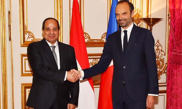 President Sisi meets with French PM Edouard Philippe