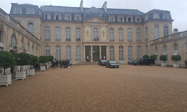 Official reception to President Abdel Fatah al-Sisi outside the Elysee Palace Tuesday Oct. 24, 2017 - Photo by Mohamed el-Galy / Egypt Today