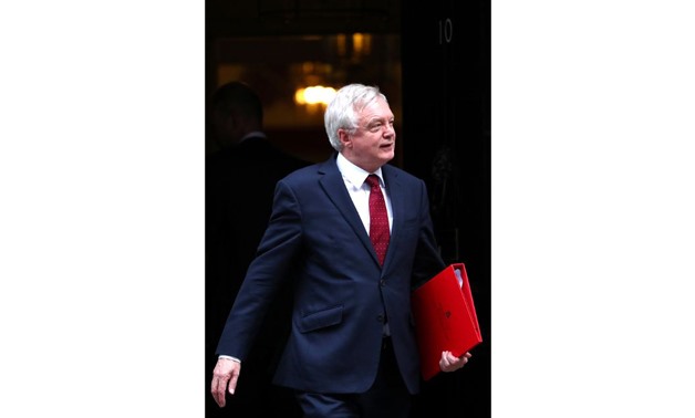 David Davis, Britain's Secretary of State for Exiting the European Union, leaves 10 Downing Street in London, Britain, October 17, 2017. REUTERS