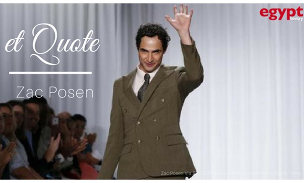 Designer Zac Posen. REUTERS/Lucas Jackson August 06, 2015 03:03pm EDT Modified by Egypt Today