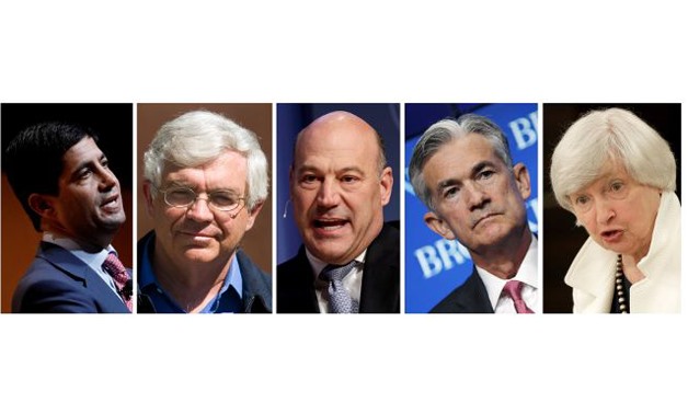 A combination photo of the five U.S. Federal Reserve Chair contenders: Kevin Warsh (L to R), John Taylor, Gary Cohn, Jerome Powell and present chair Janet Yellen in Washington - REUTERS