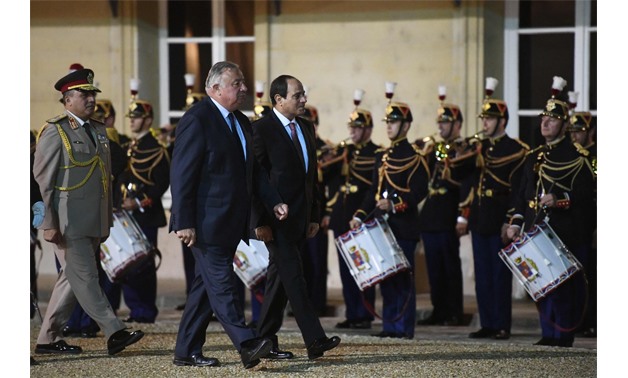 President of the French Senate Gerard Larcher receives President Abdel Fatah al-Sisi – Press Photo