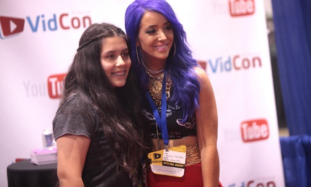Jenna Marbles with a fan. (Photo by Flickr)