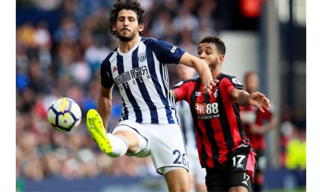 West Bromwich Albion’s Ahmed Hegazy in action with Bournemouth's Joshua King Action – Images via Reuters/Jason Cairnduff