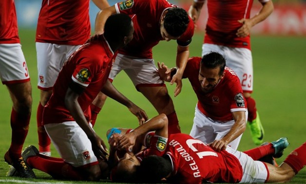 Al Ahly players celebrate,  REUTERS